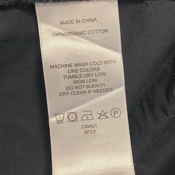 QUINCE 100% Organic Cotton Poplin Tiered Maxi Dress Black Size Small - Picture 12 of 14